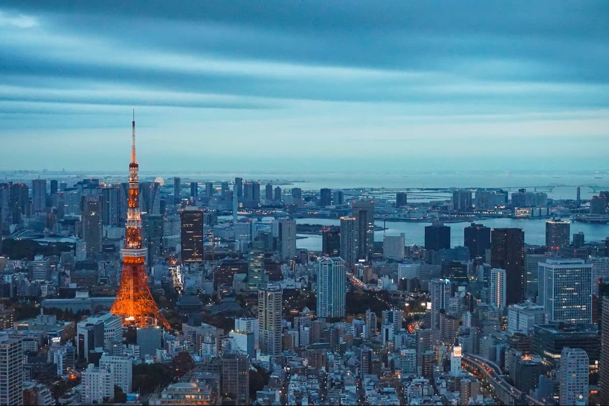 Skyline de Tokyo la nuit